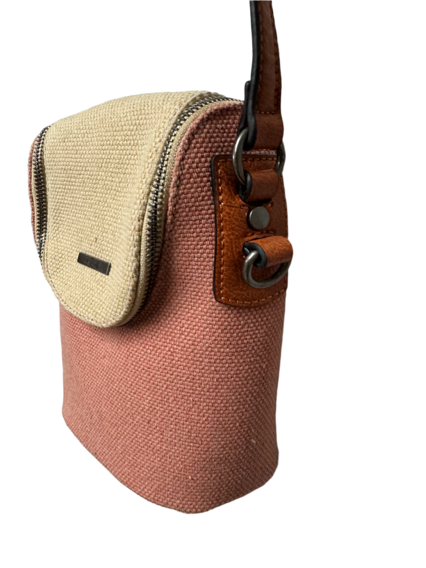 Simply Noelle tan and pink denim cross body - RELIC AND STITCH