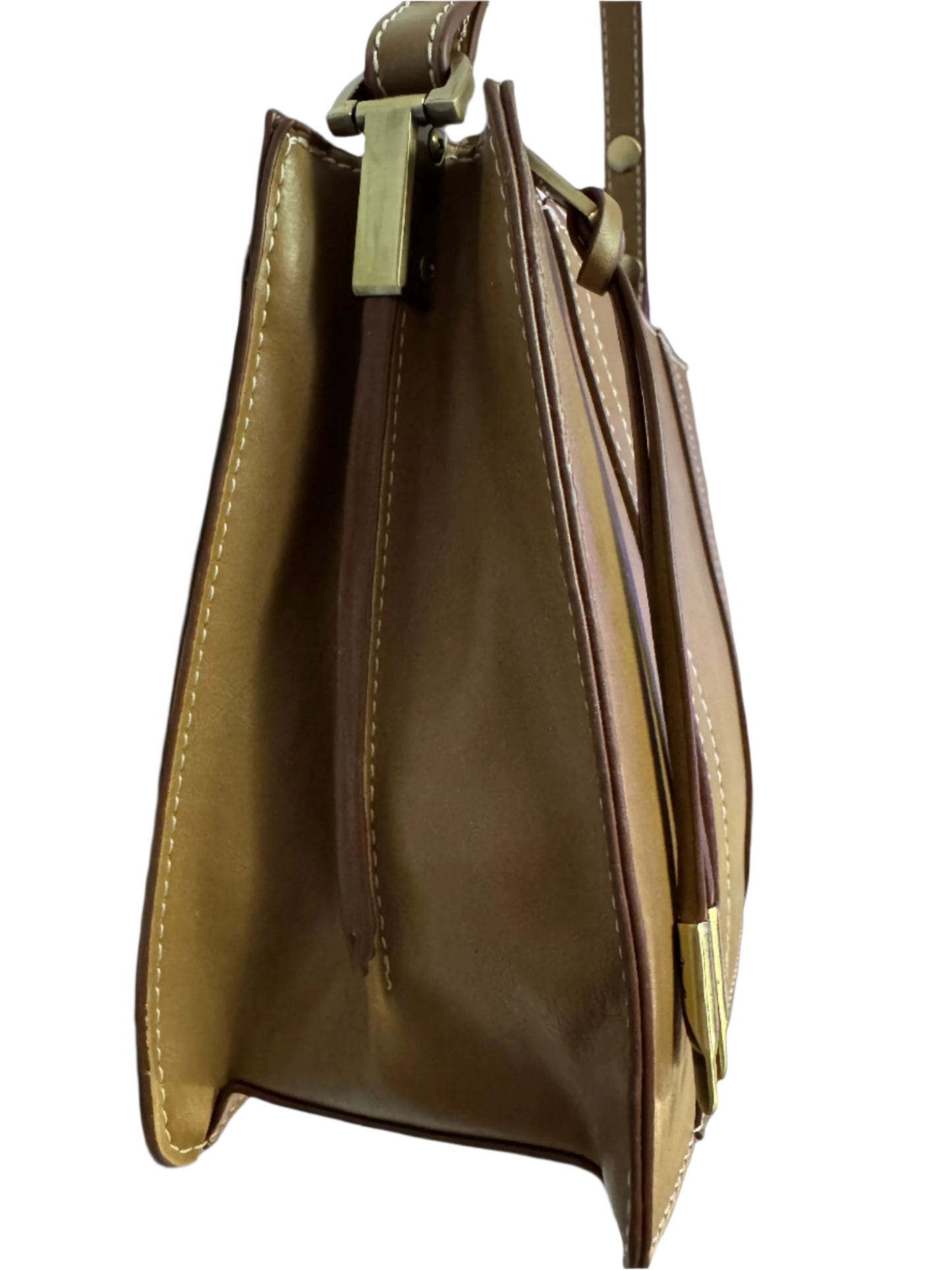 SIMPLY NOELLE BROWN LEATHER HAND BAG/CROSS BODY - RELIC AND STITCH