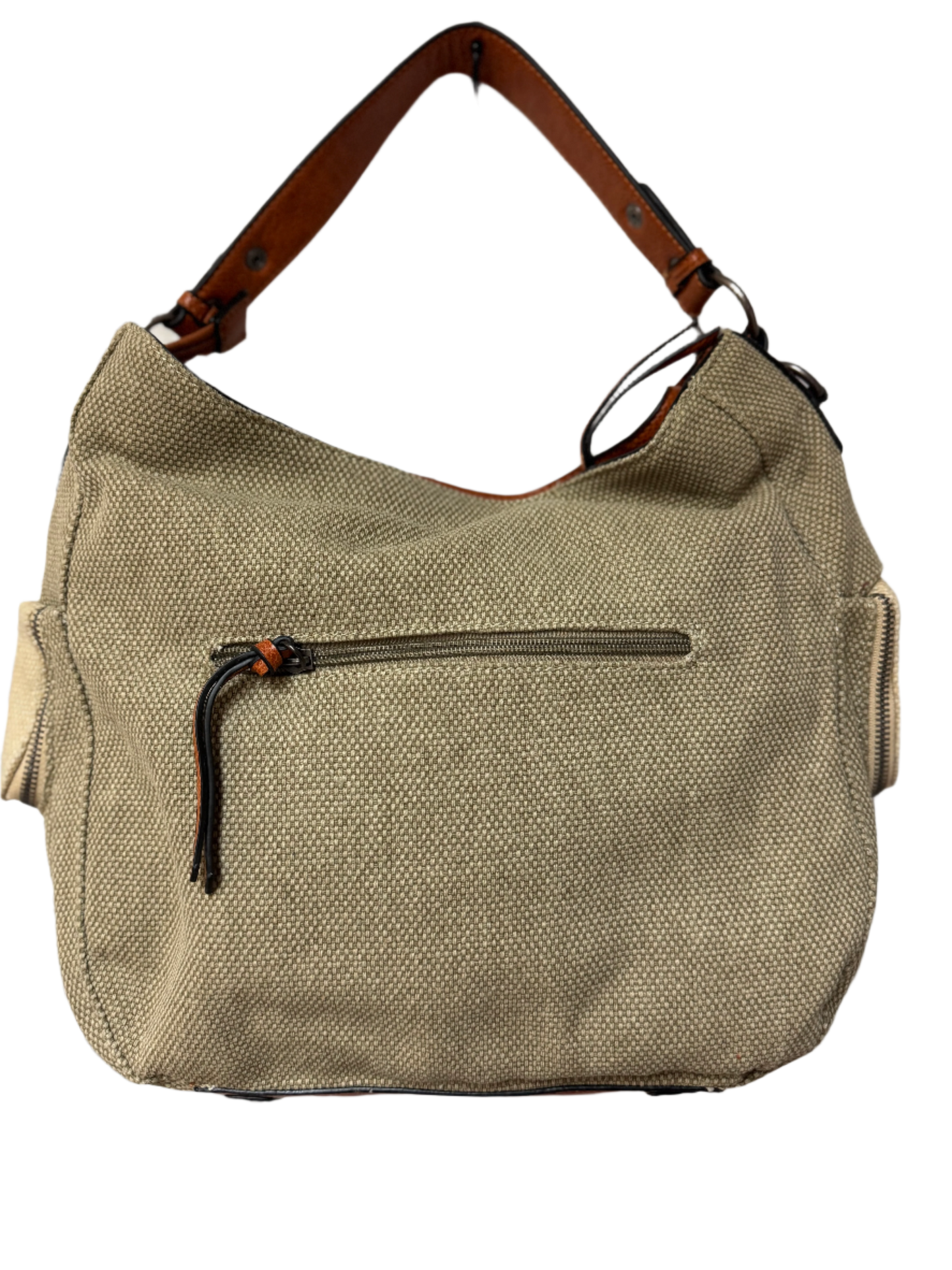 SIMPLY KNOW CANVAS AND LEATHER SHOULDER BAG - RELIC AND STITCH