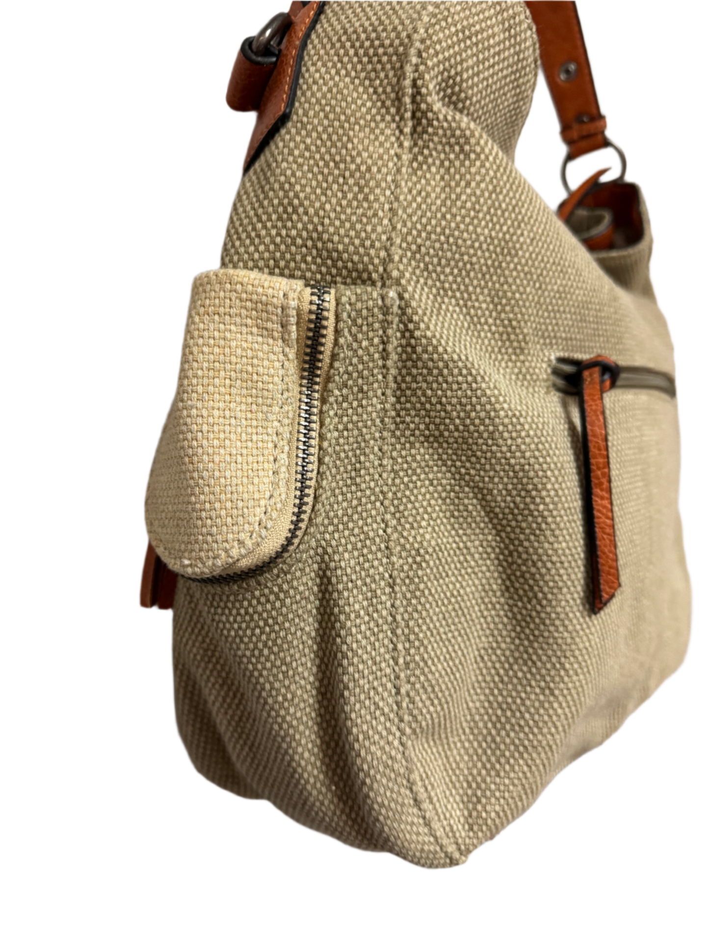 SIMPLY KNOW CANVAS AND LEATHER SHOULDER BAG - RELIC AND STITCH