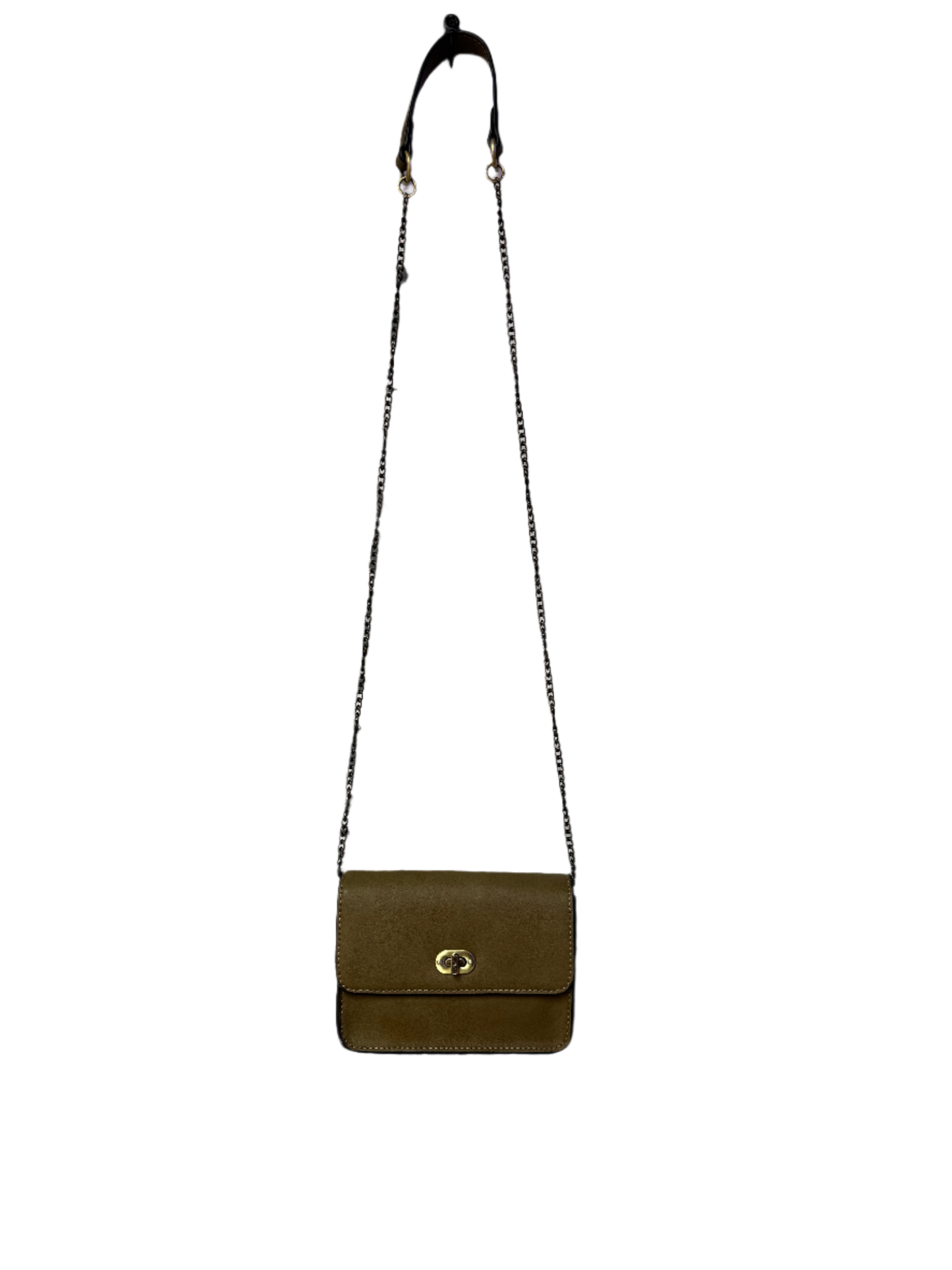 SIMPLY NOELLE OLIVE GREEN CROSS-BODY WITH CHAIN STRAP - RELIC AND STITCH