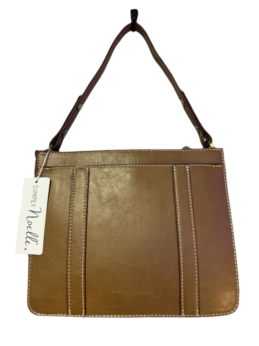 SIMPLY NOELLE BROWN LEATHER HAND BAG/CROSS BODY - RELIC AND STITCH