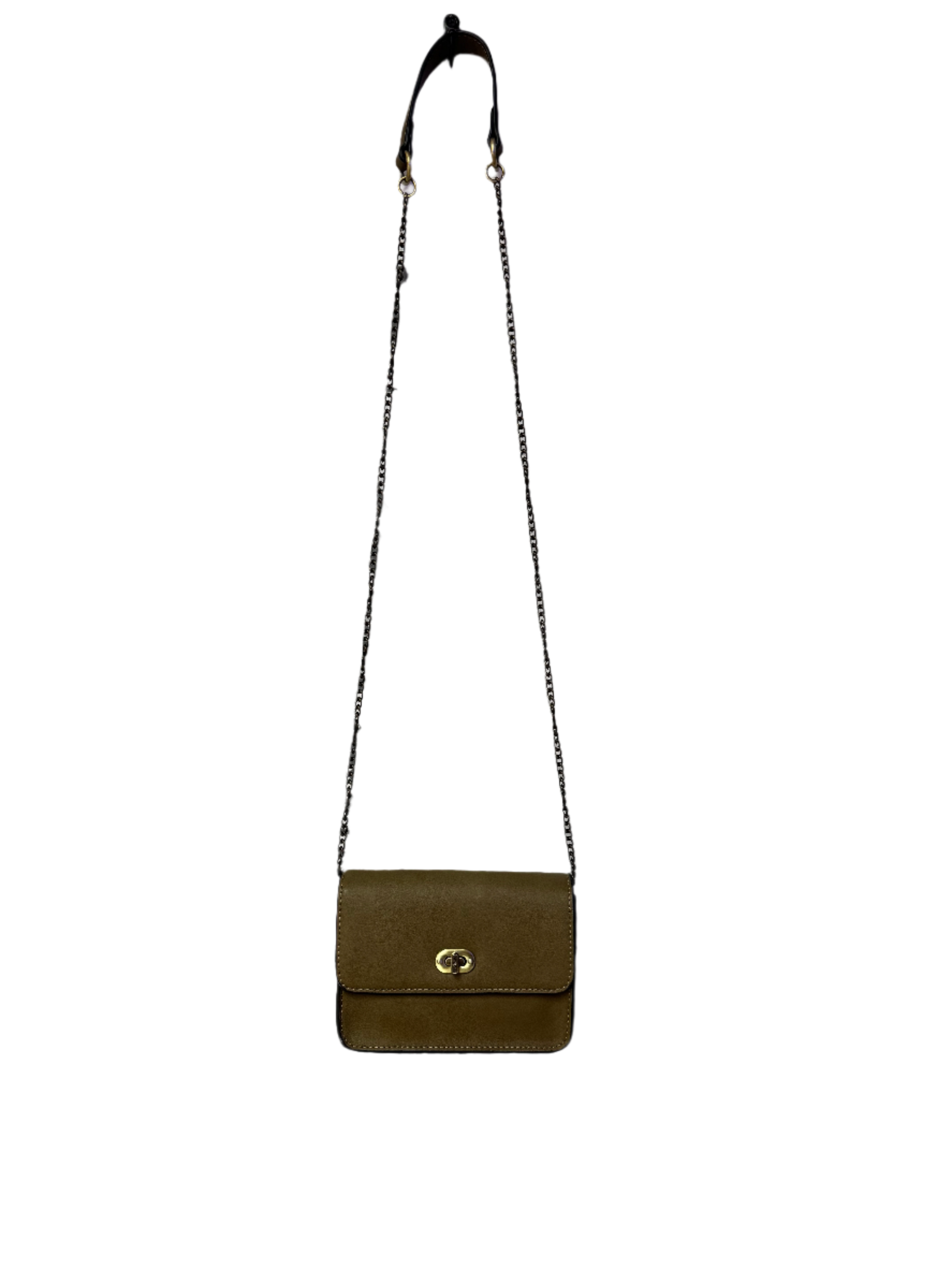 SIMPLY NOELLE OLIVE GREEN CROSS-BODY WITH CHAIN STRAP - RELIC AND STITCH
