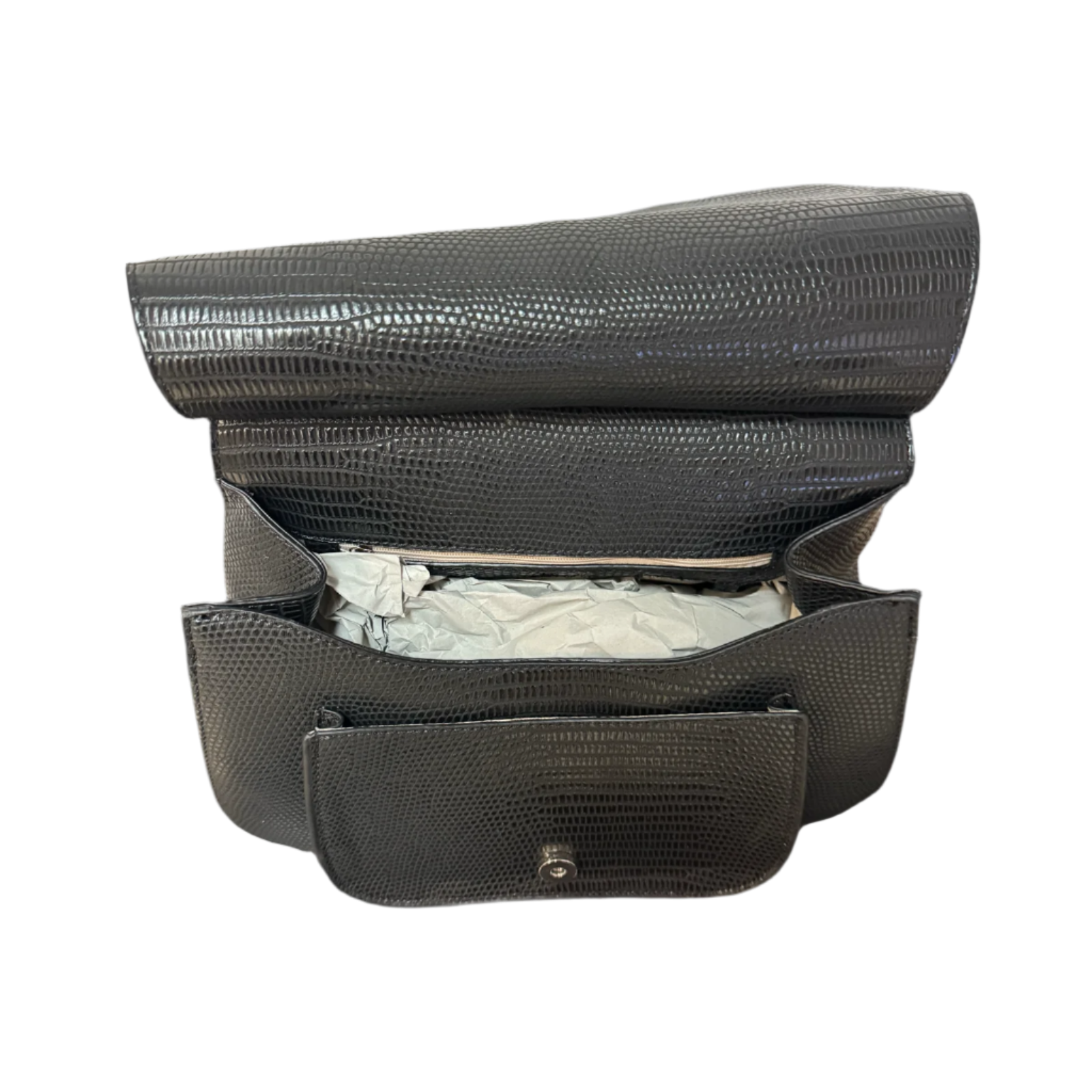 SIMPLY NOELLE BLACK WITH NICKEL HAND BAG - RELIC AND STITCH