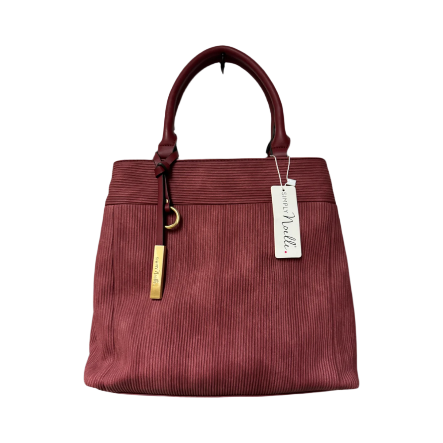 SIMPLY NOELLE BURGANDY LEATHER HAND BAG - RELIC AND STITCH