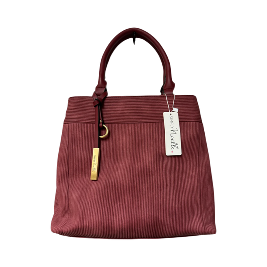 SIMPLY NOELLE BURGANDY LEATHER HAND BAG - RELIC AND STITCH
